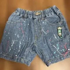 BREEZE スプラッシュペイントデニムパンツ 80センチ