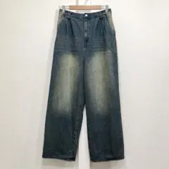 Alfred Alex ヴィンテージメイク ワイド デニムパンツ M