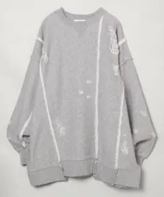 美品　jeanasis スウェット　グレー ダメージ　ジーナシスのサムネイル