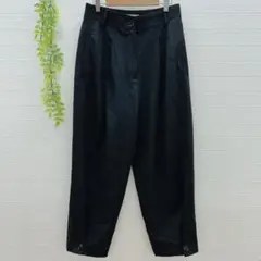 【ZARA】 ストライプパンツ ワイド ハイウエスト M-L相当 キレイめパンツ