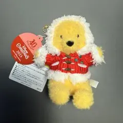 ★激レア★レトロ★ディズニーストア★クリスマス★サンタプーさん★ぬいぐるみバッジ ☆激レア☆レトロ☆ディズニーストア☆クリスマス☆サンタプー