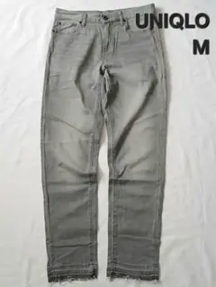ユニクロ スリムボーイフレンドフィットアンクルジーンズ グレー Mサイズ