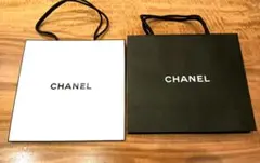 CHANEL　ショッパー　ショップ袋　白　黒　2枚セット　ファインジュエリー