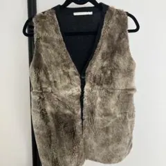 AMERICAN RAG CIE フェイクファーベスト グレー系