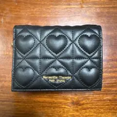 サマンサタバサプチチョイス ハートキルト ミニ財布 黒