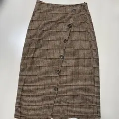 チェックスカート　L