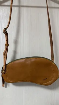 革　ショルダーウォレット　財布　バック　レザー　ハンドステッチ　スロウエイチ