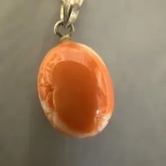 珊瑚　オレンジ色 ネックレス