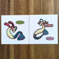 ポケモンパン　デコキャラシール　蓄光　ミロカロス