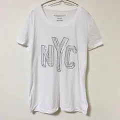 【エアロポステール】Tシャツ スパンコールロゴ クルーネック 半袖 綿混 XXLのサムネイル