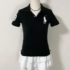 y2k ラルフローレン ビッグポニー ポロシャツ ブラック 平成女児 平成ギャル