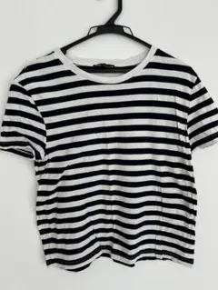 ZARA ストライプ 半袖Tシャツ ネイビー/ホワイトのサムネイル