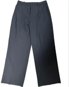 【試着のみ】UNIQLOタックワイドパンツ 丈長め ブラック XXL レディース