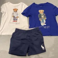 ポロベアTシャツ2枚とショートパンツセット