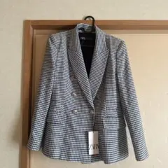 ジャケット チェック ダブル