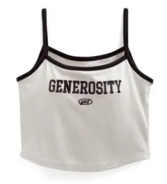 GRL カップ付き配色ロゴ刺繍クロップド丈キャミソール[tu1331]ホワイト