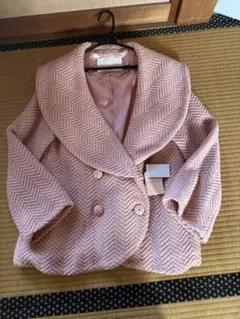 新品リズリサ　ビッグカラーコート　ピンクのサムネイル
