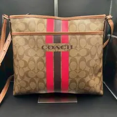 COACH ショルダーバッグ ブラウン/レッド