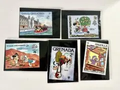 ディズニー 海外切手 5枚セット