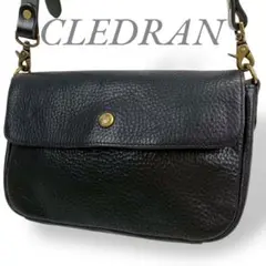 CLEDRAN クレドラン ショルダーバッグ 斜め掛け ブラック オールレザー