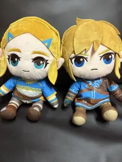 ゼルダの伝説　ティアーズオブザキングダム　Lぬいぐるみ　ゼルダ　リンク　セット