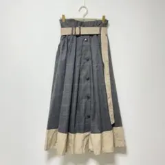 エクラン　トレンチスカート　岩本知世さん　チェック　ECLIN 前後2way