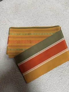 多色ストライプ 半幅帯