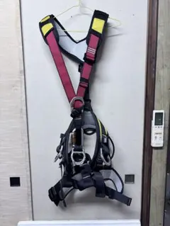 藤井電工 カイトハーネス Mサイズ 赤+KHランヤード+肩パッド+フック 