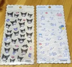 【正規品】ふわふわサンリオキャラクターズしーる　クロミ　シナモ　　２枚　シール