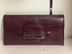 (229)*TODS トッズ ロゴ刻印 長財布（小銭入れあり）レザー レディース