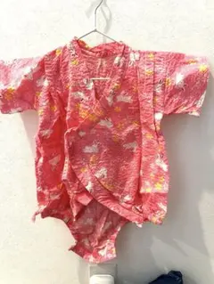 ウサギ柄ピンク甚平 70-80cm