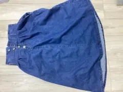 ブルー デニム フレアスカート