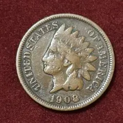 (稀少な状態)アメリカ合衆国　インディアン ヘッド　1セント青銅貨　1907 1907年 アメリカ インディアンヘッド 1セント硬貨 - メルカリ