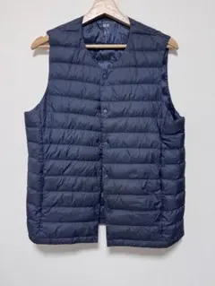 美品　ユニクロ　ダウンベスト　ウルトラライトダウン　ネイビー　M メンズ