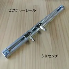 ピクチャーレール、３０センチ、アルミシルバー１セットのサムネイル