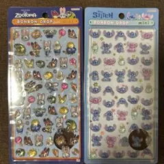 Zootopia&Stitch Bonbon Drop mini シールセット