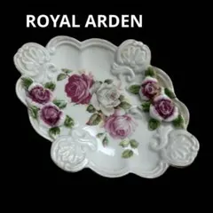 ロイヤルアーデン陶器製ミニトレー 薔薇 陶花 小皿小物置きアクセサリー置きのサムネイル