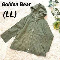 ゴールデンベア◆麻綿 カットワーク刺繍 ジャンパー ブルゾン 大きいサイズ XLのサムネイル