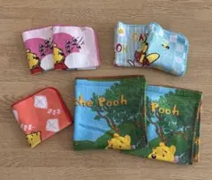 プーさん レトロ ハンドタオル ミニタオル 7枚set