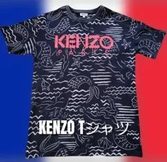 KENZO PARIS プリント Tシャツ ネイビ－ ケンゾ－ S～M相当のサムネイル