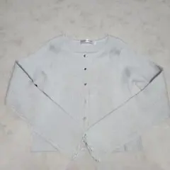 ラメ グレー カーディガン