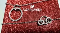SWAROVSKI　シルバー リング付きチェーンネックレス