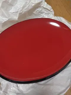 漆器 大皿 赤黒 44cmのサムネイル