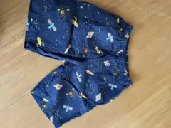 宇宙柄 ネイビー ハーフパンツ