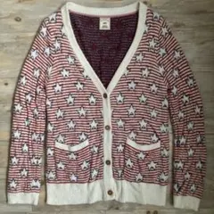 ジェラートピケ　カーディガン　ルームウェア　星スター×ボーダー