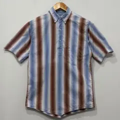チャップス【XL】半袖ポロシャツ 太ボーダー 鹿の子 海外USA輸入古着 