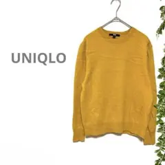 【UNIQLO ユニクロ】カシミヤ100% 長袖　ニット　チクチクしない　黄色