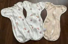 Mughart スワドル　おくるみ 3枚セット 3-6kg向け　コットン100%
