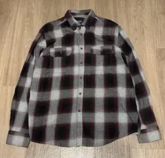 90s ネルシャツ オーバーシルエット オンブレチェック コットン グランジ