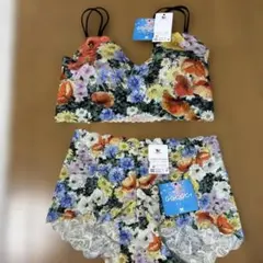 GACOC 花柄ブラジャーショーツセット Mサイズのサムネイル